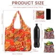 thumbnail image 2 of Tzdxfgl 10 Pack Reusable Shopping Bags with Handle, Large Foldable Waterproof Grocery Tote Bags, Multicolor, 2 of 9