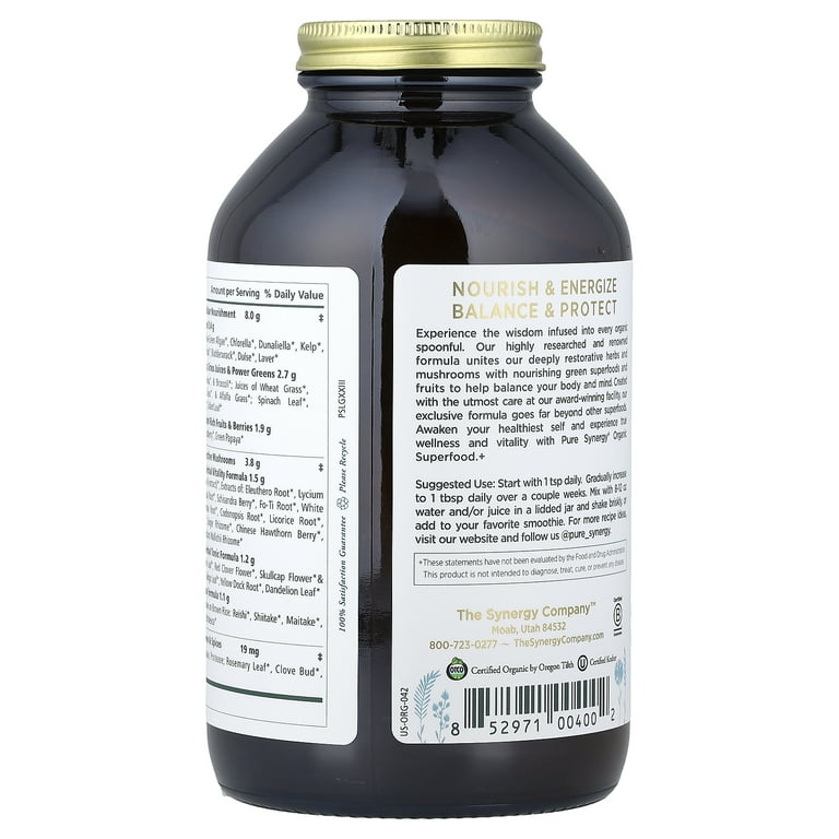 Pure Synergy Organic Superfood Powder, 12.5 oz (354 g) - Walmart.com