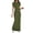 Army Green, variant on Women'S Solid Color Elegant Slim Fit Short Sleeve Dress Maxi Gown Casual Summer Chic Wear