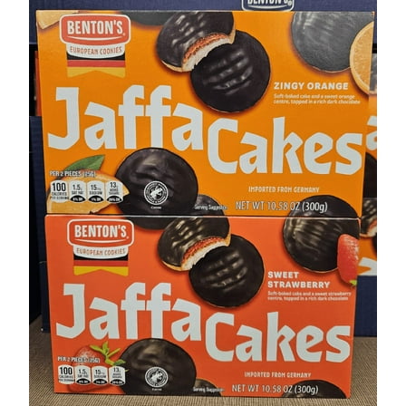 Benton’s Jaffa Cakes Zingy Orange & Sweet Strawberry 10.58oz 300g (2 Boxes)