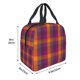 thumbnail image 3 of Easygdp Purple Yellow Buffalo Plaid Bolsa Térmica Premium - Tela Oxford Impermeable, Gran Capacidad, Bolsillo Frontal, Unisex para Trabajo, Escuela, Actividades al Aire Libre y Picnics, 3 of 8