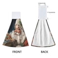 thumbnail image 4 of Wobogo Santa Claus Hand Towel Set of 2 Absorbent for Kitchen and Bathroom With Velcro Hanging Loop 18.2×14in, 4 of 7
