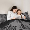 thumbnail image 4 of Homewish Western Boho Skull Queen Comforter Set,Victorian Damask Comforter Sets Queen,Halloween Duvet,Black Reversible,3 Pieces,1 Comforter and 2 Pillowcases, 4 of 7