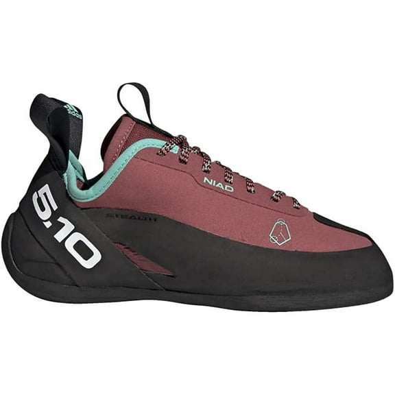 Five Ten NIAD Lace Climbing Shoes Womens 6 Core Black/Crew Red/Acid Mint