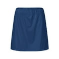 thumbnail image 4 of Womens Casual Sport Tennis Skirt - Elastic Waist 2-Layer Active Skort with Shorts Liner - Lightweight Polyester, S-XXL Sizes, 4 of 5