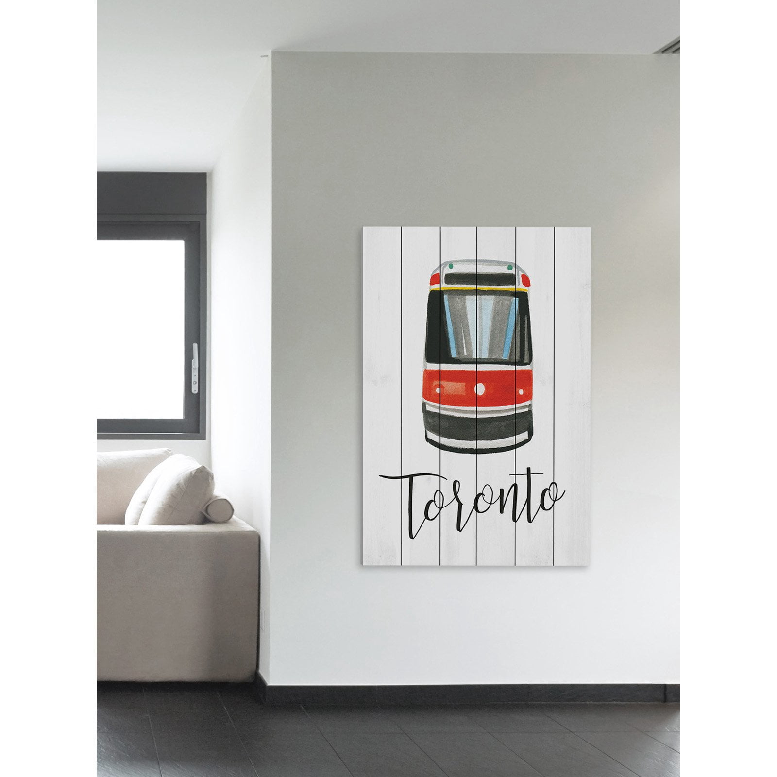 Marmont Hill "Autobus" by Molly Rosner Painting Print on White Wood