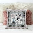 thumbnail image 4 of Amrita Sen Designs  26 x 26 in. Love Your Vase Peacock Broadcloth Indoor & Outdoor Zippered Pillow - Pink, Black & Grey, 4 of 6