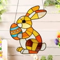 thumbnail image 7 of Rabbit Stained Glass Style Ornament, Acrylic Window Hanging Suncatcher Decoration, Colorful Bunny Decor for Christmas Tree, Easter Holiday, Garden or Home, Gift for Women Mom Birthday, 7 of 7