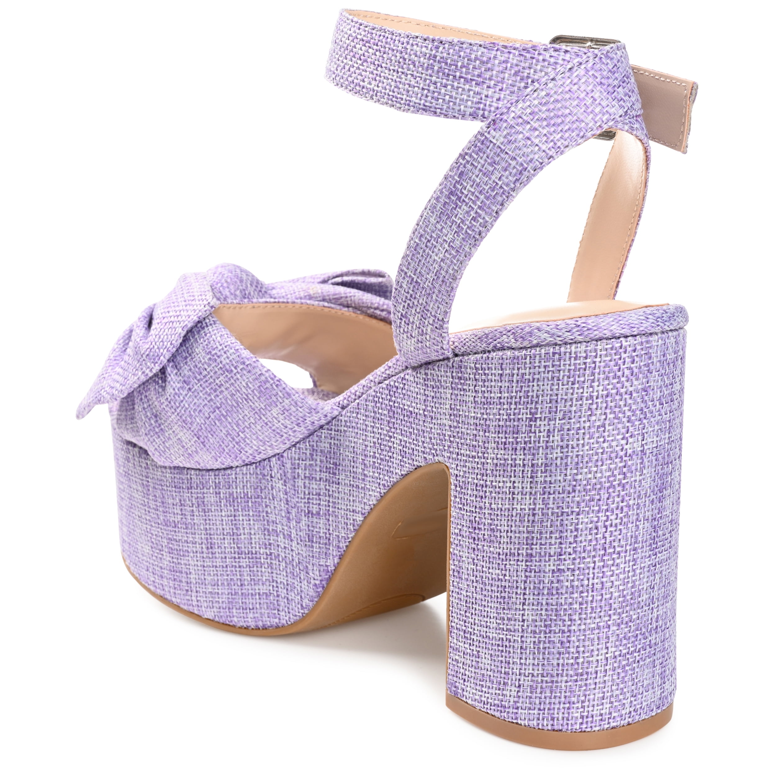 Journee Womens Zenni Bow Detail Platform Dress Sandals