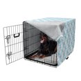 thumbnail image 5 of Snowflake Dog Crate Cover, Repetitive Snowfall Winter Elements Cold Tones Print, Easy to Use Pet Kennel Cover Small Dogs Puppies Kittens, 7 Sizes, Sky Blue, by Ambesonne, 5 of 6