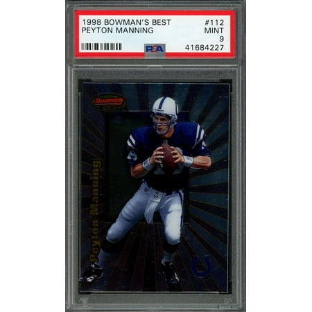 1998 bowman's best #112 PEYTON MANNING indianapolis colts rookie card PSA