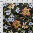thumbnail image 2 of oneOone Cotton Flex Black Fabric Leaves & Flower Floral Sewing Fabric By The Yard Printed Diy Clothing Sewing Supplies 40 Inch Wide, 2 of 4