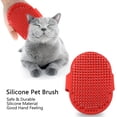 thumbnail image 2 of Cepillo redondo de silicona para baño de mascotas, aseo, limpieza, masaje, peine para perros y gatos, suministros rojos, 2 of 10