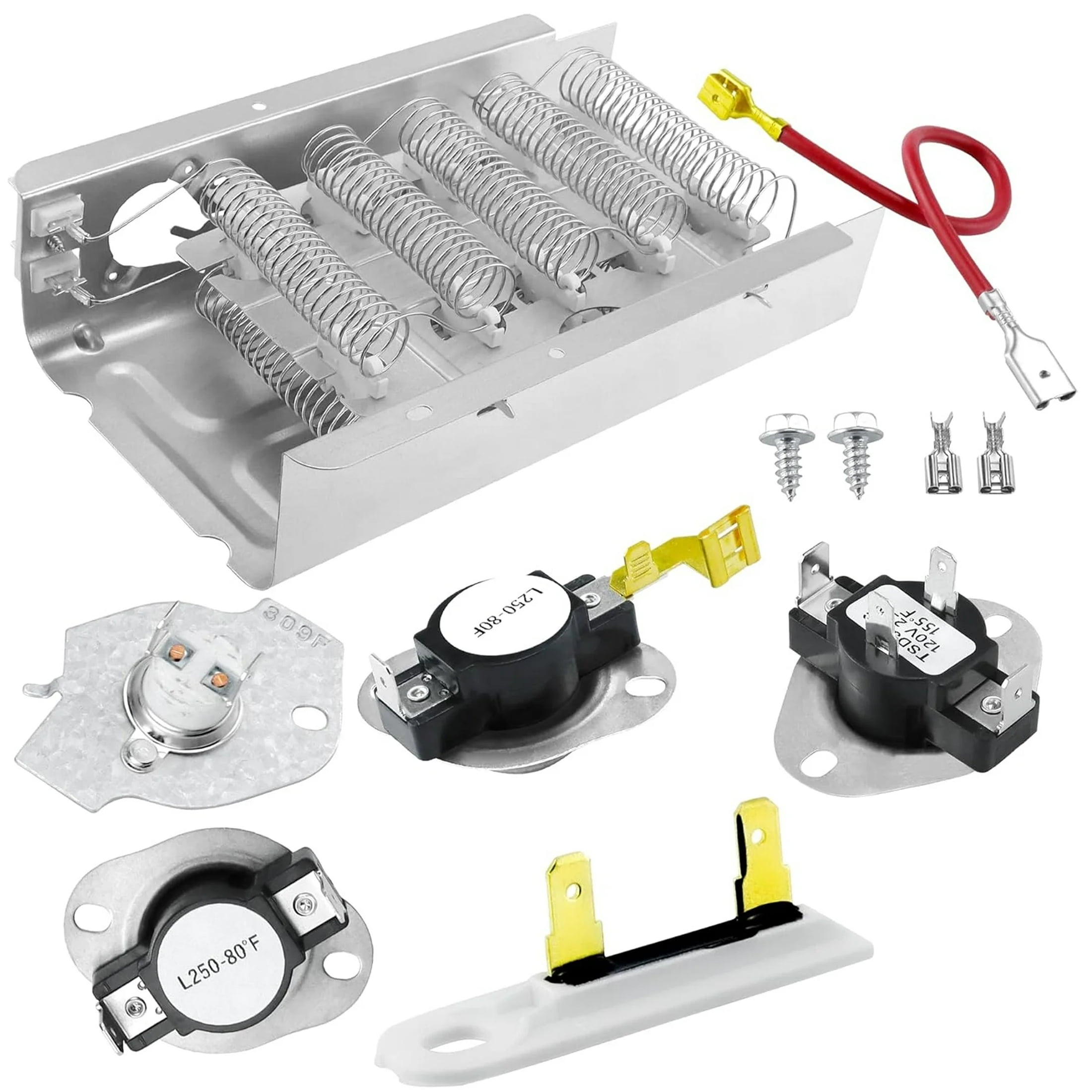 279838 Dryer Heating Element for Whirlpool Maytag Centennial Dryer Parts Kenmore 70 80 Series Model 110 Amana 3403585 NED4655EW1 W10724237 8565582 Dryer Heating Element
