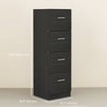 thumbnail image 2 of Black 4-Drawer Vertical File Cabinet with Lock - A4/Letter Size, Adjustable Hanging Bars, Office Storage Cabinet, 51.5" Height, 2 of 7
