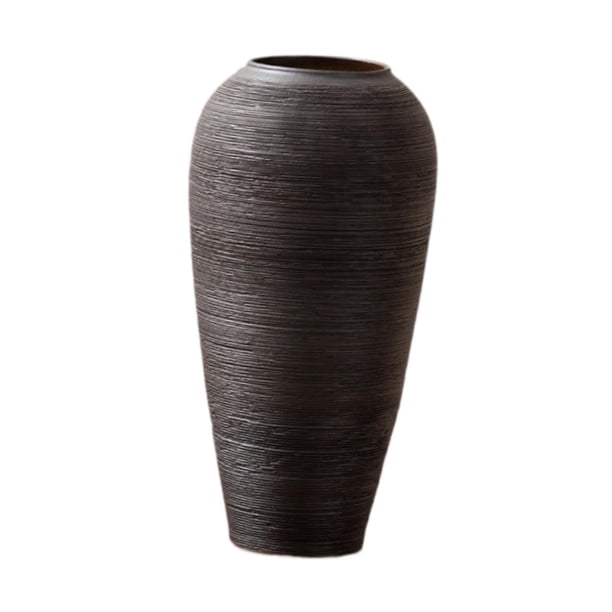 Jarrón de cerámica para flores, moderno y decorativo, para ramo de granja, para entrada, mueble de TV, mesita de noche, mesa de comedor. L