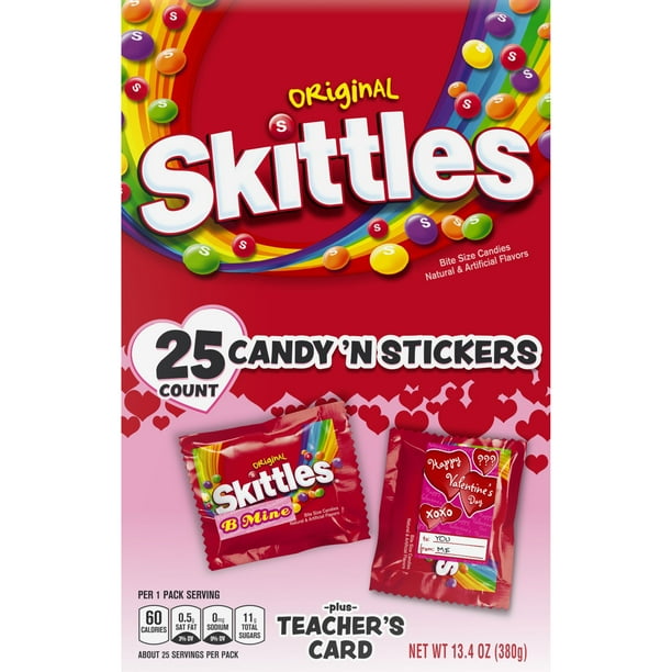 Skittles Original Candy Valentine S Day Exchange Gift Kit 13 4 Ounce Box Walmart Com Walmart Com