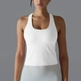 thumbnail image 3 of Mittory Women Ribbed Workout Crop Tops with Built in Bra Yoga Racerback Tank Top Tight Fit, 3 of 8
