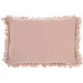 thumbnail image 3 of Mina Victory Shag 14x20" Cotton Chindi Short Cut Throw Pillow in Blush Pink, 3 of 5