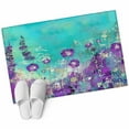 thumbnail image 6 of Purple Wildflower Bathroom Rug Washable 2x3 Entryway Rug Non Slip Botanical Watercolor Floral Plant Front Door Mat Low Pile Indoor Doormat Throw Floor Carpet for Kitchen Bedroom Entrance, 6 of 8