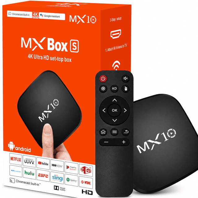 Tv Box Mx10 5g Android 14 Con Aplicacion Streaming Magi 4khd Negro Estándar