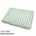thumbnail image 5 of Chevron Floor Pillow Lounger Cover, Chevron Herringbone Pattern Springtime Freshness Classic Stripe Art, Nap Mat Printed Fabric Case for 5 Pillows, 88" x 36", Sea Green Eggshell White, by Ambesonne, 5 of 5