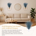 thumbnail image 4 of Uxcell 4 Pcs Wall Decor Metal White Wall Art Hanging Planters with Artificial Pampas, Wall-mounted Decor Metal for Display Artwork Plant Hanging Living Room Bedroom, Blue (Round), 4 of 7