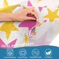 thumbnail image 4 of Yayeee Kitchen Valance Rod Pocket 54" x 18" Living Room Window Curtain, Yellow Pink Stars, 4 of 6