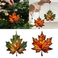 thumbnail image 6 of CY5O5ee Maple Leaf Suncatcher for Window Hanging Fall Ornaments Pendant for Fall Winter Thanksgiving Window Wall Acrylic Maple Leaves Hanging Ornament 2PCS, 6 of 8