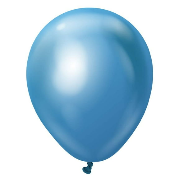 5 inch Kalisan Mirror Blue Latex Balloons (100 Pack) - Party Supplies Decorations