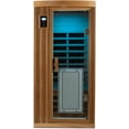 thumbnail image 3 of Infrared Sauna Home Sauna Box Deluxe 1 Person Red Cedar Indoor Far Infrared Sauna Room with LED Reading Light, Control System, Audio System, Bean Paste Red, 3 of 7