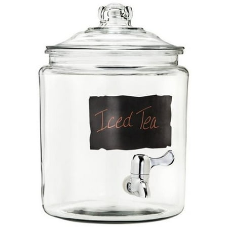 2 Gallon Heritage Hill Beverage Dispenser with Chalkboard Decoration, 1 Each