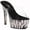 White, variant on Ellie Shoes E-709-Rugged 7 Inch Womens Mule With Metallic Zebra Pattern. White / 9