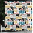 thumbnail image 4 of Ambesonne City Shower Curtain, Colorful Old Town Buildings, 69"Wx75"L, Multicolor, 4 of 5