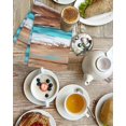 thumbnail image 7 of Turquoise Brown Hand Towels Set,Waffle Weave Kitchen Towels 2 Pieces,Abstract Wood Grain Gradient Stripes Microfiber Hair Face Bath Tea Towel Absorbent Quick Drying Cleaning Dish Cloths,15.7"x23.6", 7 of 7