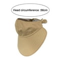 thumbnail image 6 of sunsanly Women Outdoor Hat Long Brim Face Protection Adjustable Circumference Empty Top Pure Color Lightweight Gardening Travel Sun Cap, 6 of 8