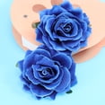 thumbnail image 3 of 5 Pcs Broche Fleurs pour Femmes Rond Tissu Bleu pour Mariage et Bal, 3 of 8