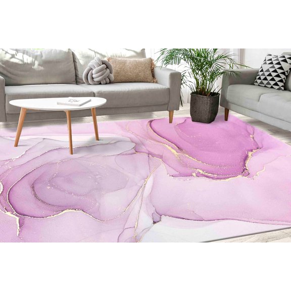 Pink Tones Marble Rugs, Gift Rugs, Office Decor Rugs, Marble Rug, Alcohol Ink Rug, Cute Rug, Pink Marble Rug, Home Decor Rugs, Salon Rugs, 5.9'x9.2' - 180x280 cm