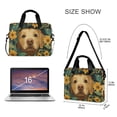 thumbnail image 3 of FORMRS 16" Laptop Bag Carrying Sleeve Case with Handle Travel Shoulder Briefcase, Flowers and Dog, 3 of 8