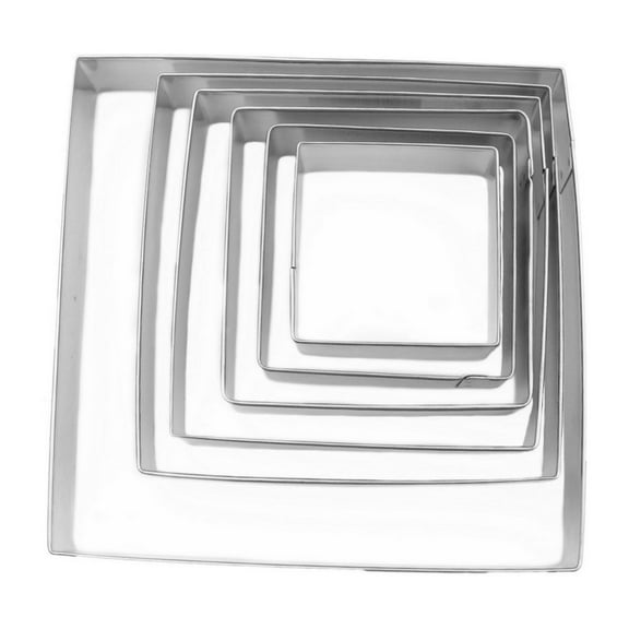 Square 6 Piece Cookie Cutter Set - The Cookie Cutter Shop - Tin Plate Steel