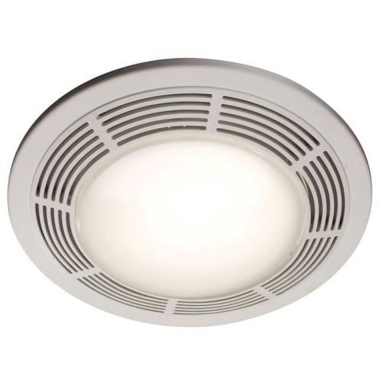 Broan-NuTone 8664RP 100 CFM 3.5 Sones Fan, Light, Round White Grille with  Glass Lens - White Polymeric - Walmart.com
