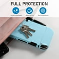 thumbnail image 3 of KOMI Switch OLED Case for Nintendo Switch OLED Model, Dockable Cover Soft TPU Protector Case for Switch OLED Grips & Console and Accessories with 2 Pcs Thumb Caps, Blue, 3 of 5