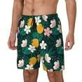 thumbnail image 2 of Haiem Tropical Fruit Mens Swim Trunks with Compression Liner 2 in 1 Swimming Shorts Stretch Swimwear Quick Dry,Board Shorts-Medium, 2 of 9