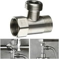thumbnail image 4 of Faucet Hardware Bidet T Adapter 3 Way Connector Tee with Gasket for Toilet Shower Head Diverter Hose Fitting RV Home, 4 of 5