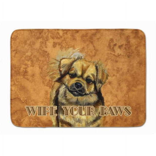 Carolines Treasures LH9458RUG Tibetan Spaniel Wipe your Paws Machine Washable Memory Foam Mat