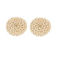thumbnail image 2 of simhoa 1Pair Natural Wicker Rattan Earrings DIY Findings Round Triangle, 2 of 8