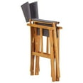 thumbnail image 4 of Outdoor Foldable Accent Chair, Dark Gray Fabric, Solid Acacia Frame, 4 of 5