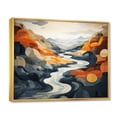 thumbnail image 2 of Designart "River Flowing Waters composition II" Modern Floater Framed Wall Art Print, 2 of 7