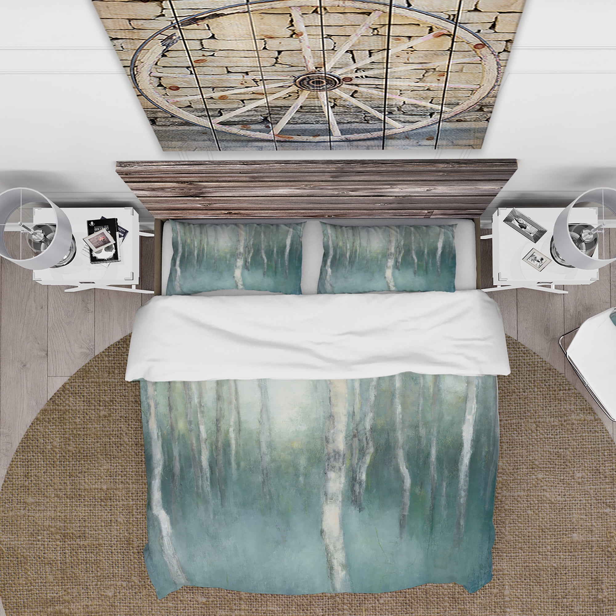 Designart 'Green Forest Dream' Cottage Duvet Cover Set