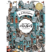 Steampunk Houses Coloring Book, (Hardcover)